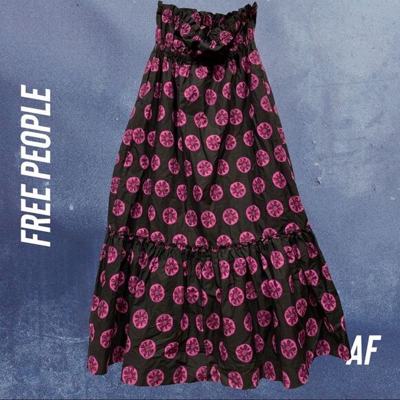 FREE PEOPLE LEANNA TUBE DRESS BLACK COMBO NEW NWT LARGE - Picture 7 of 15